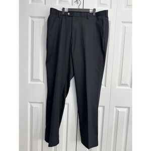 Peter Millar Crown Sport Performance Pants Men's 44 Black Zip-Fly 100% Polyester